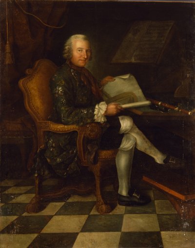 Isaac Egmont von Chasot at his Desk (with Frederick the Great